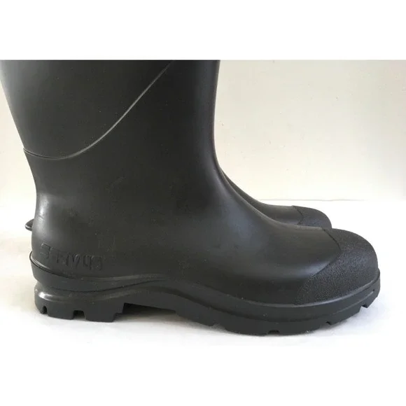Servus Rubber Black Rain Muck Boots Mens Sz 8 Womens Size 10 Unisex Made In USA - Picture 4 of 11